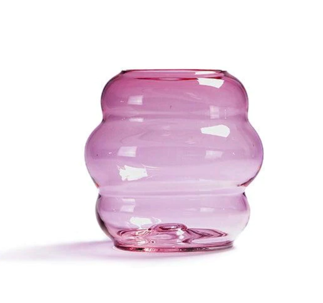 FUNDAMENTAL BERLIN Vase Muse M, RUBINE, Höhe ca. 18 cm, Glas 