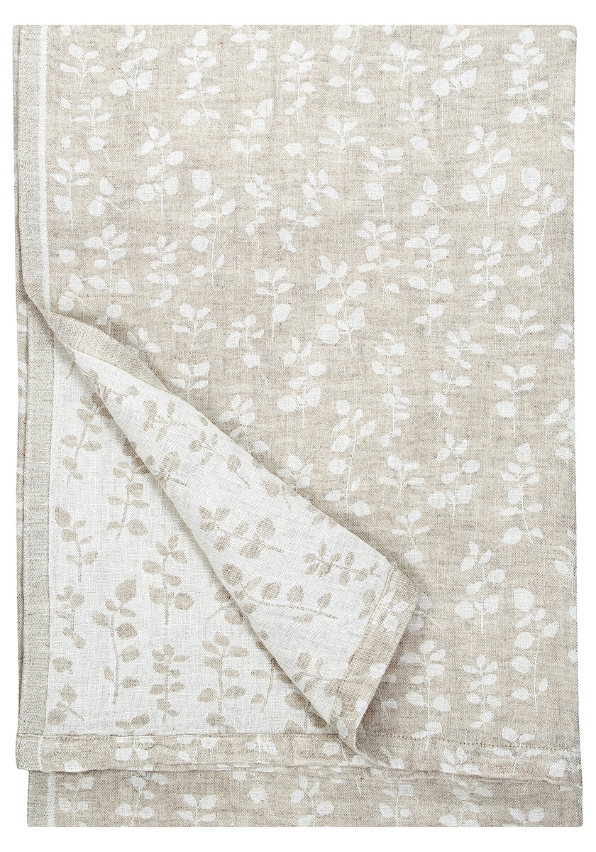 Lapuan Kankurit Tischdecke Meirami ca. 145 x 260 cm, Farbe: lime-olive, 100 % Leinen