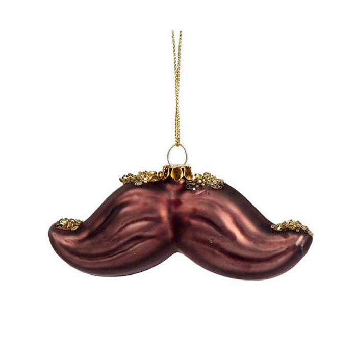 Weihnachtsanhänger Mustache/Schnurbart matt von Catherine Collection / Goodwill