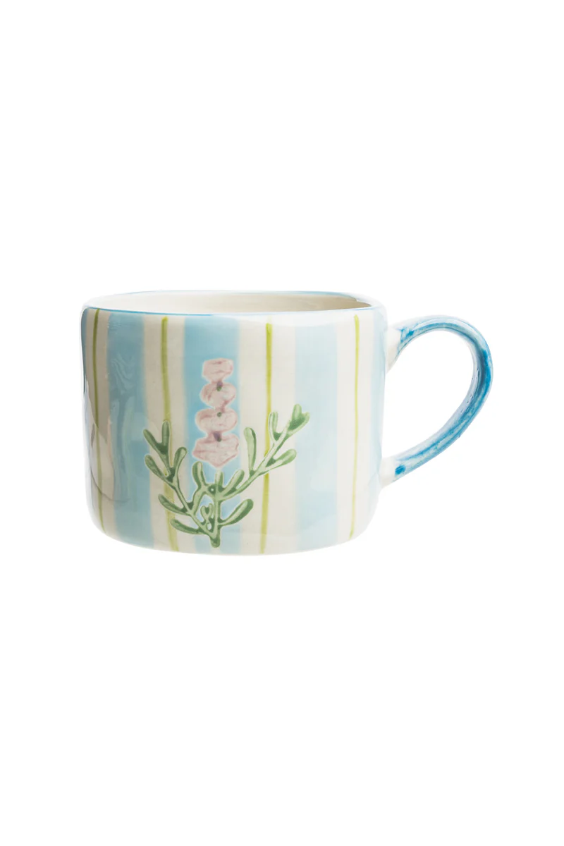 Tasse Blümchen blau, 300 ml, Keramik   