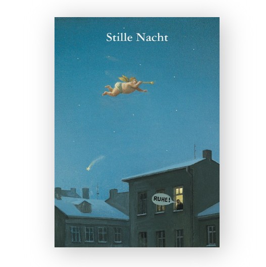 Inkognito Postkarte XMAS RUHE, Weihnachten von Michael Sowa, Stille Nacht