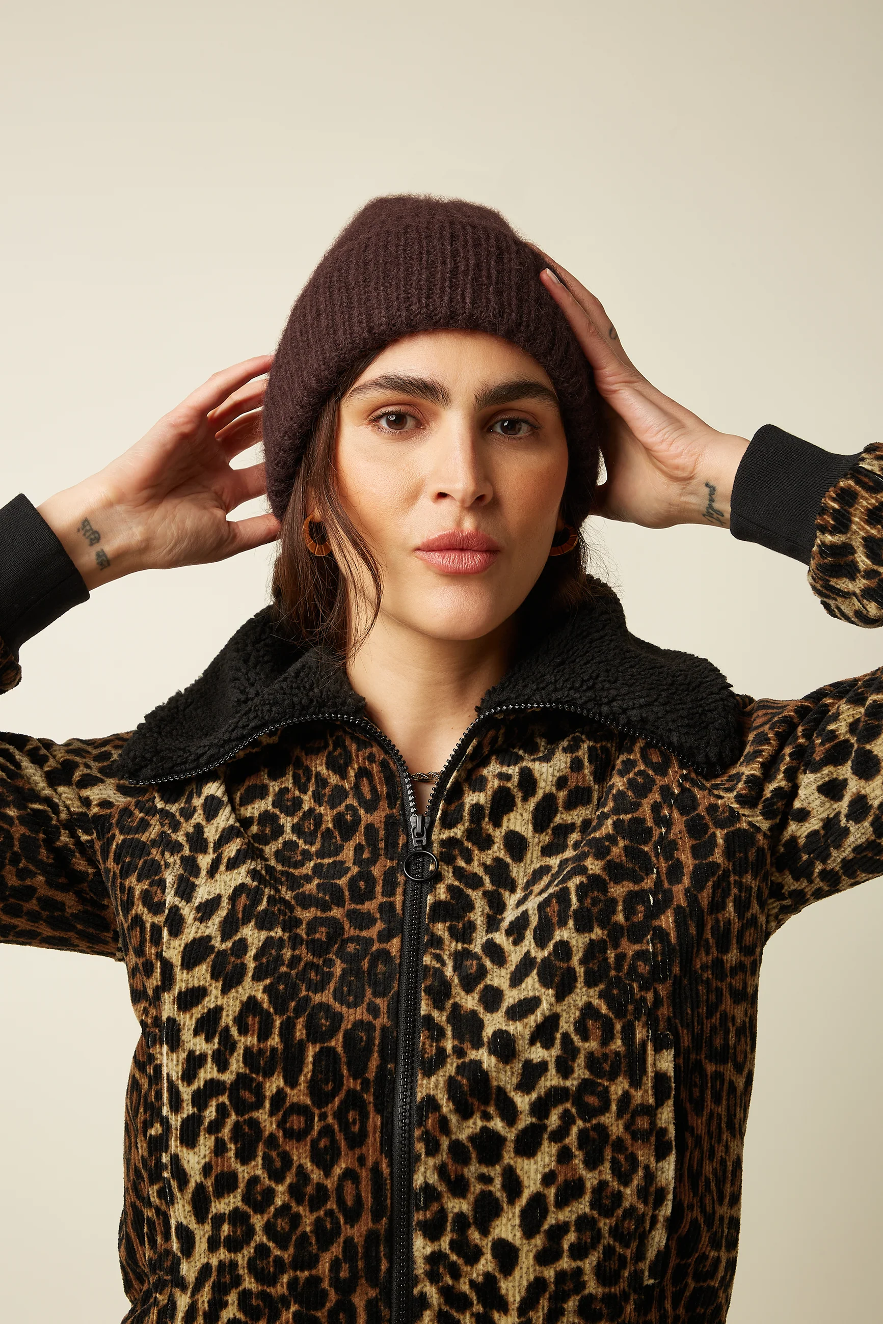 King Louie Mütze Beanie Hat Posh, Farbe Bitter Chocolate / Dunkelbraun