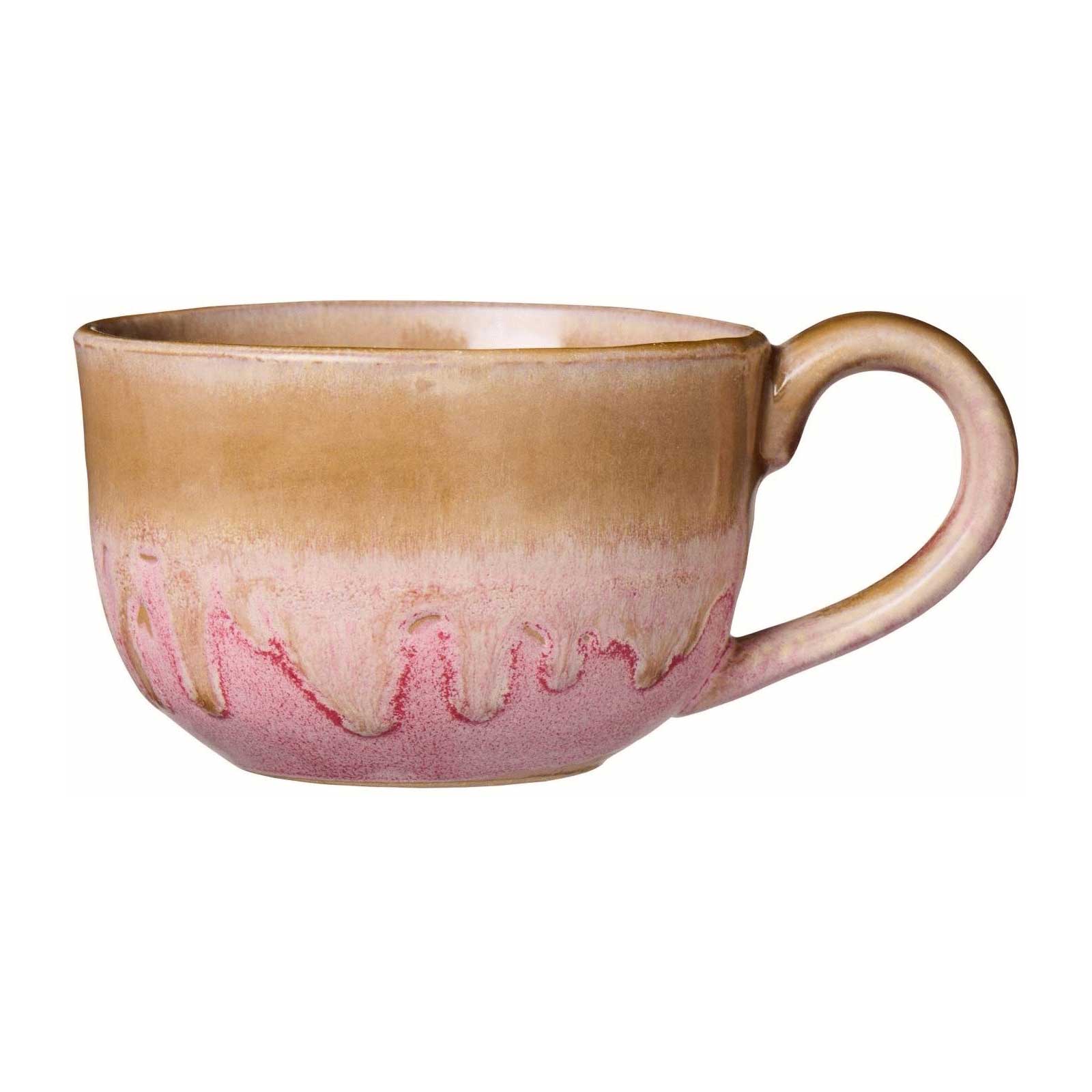 IB Laursen Tasse mit Henkel Trosa hellbraun und zartrosa , 140 ml