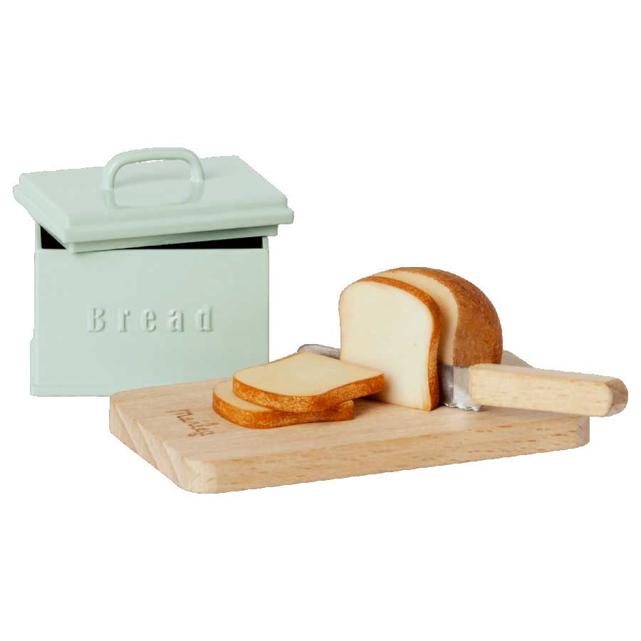 Maileg - Miniatur Brotbox mit Brot und Schneidebrett Maileg - Miniatur Brotbox mit Brot und Schneidebrett