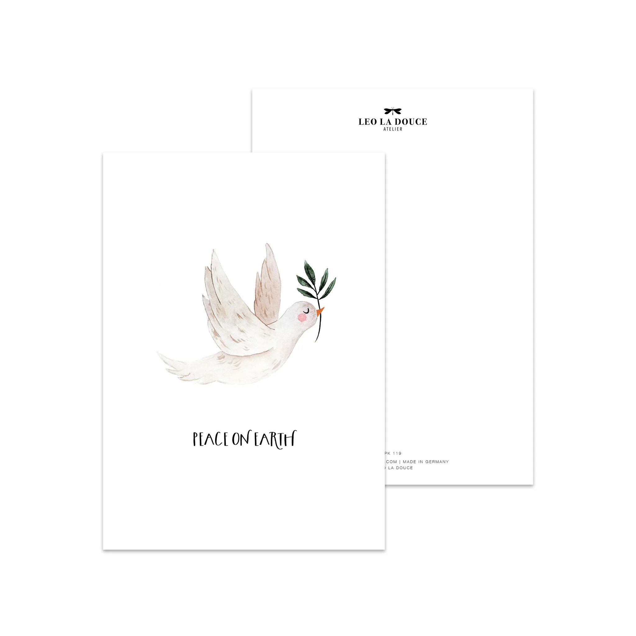 Leo la Douce Postkarte – Peace on earth, Frieden