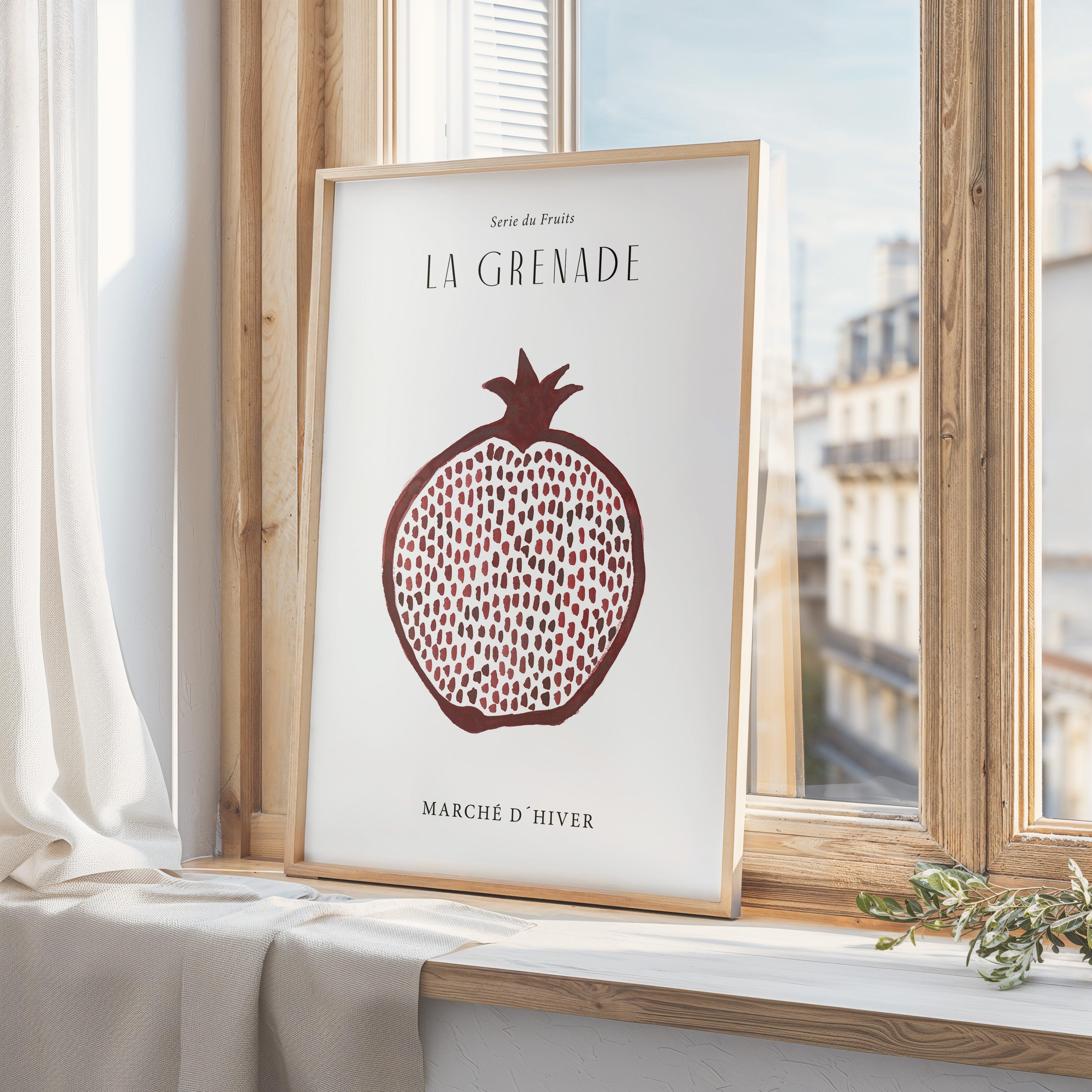 Leo La Douce Kunstdruck LA GRENADE, A4, Granatapfel