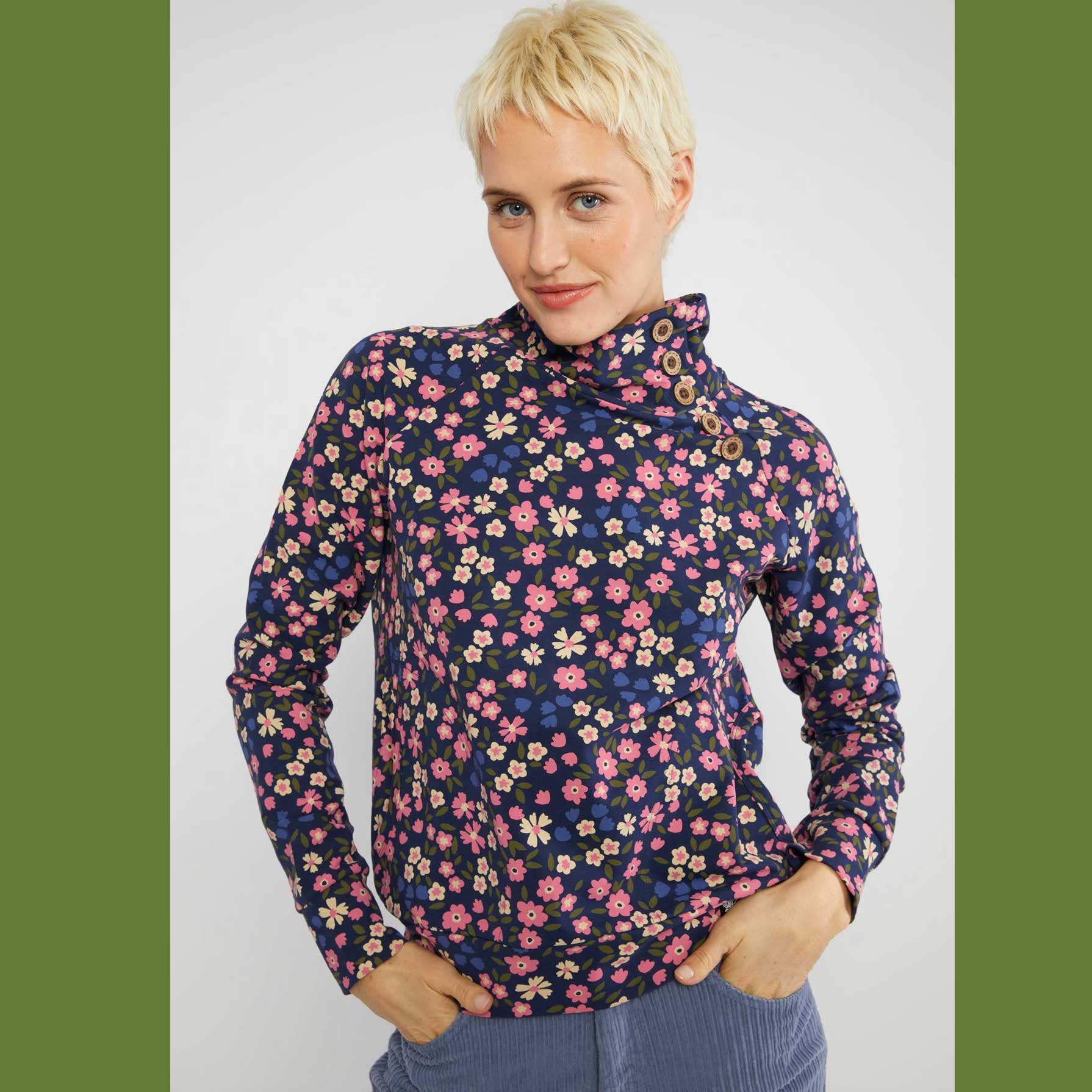 Blutsgeschwister Sweatshirt Oh so Nett, Muster: tiny fleur