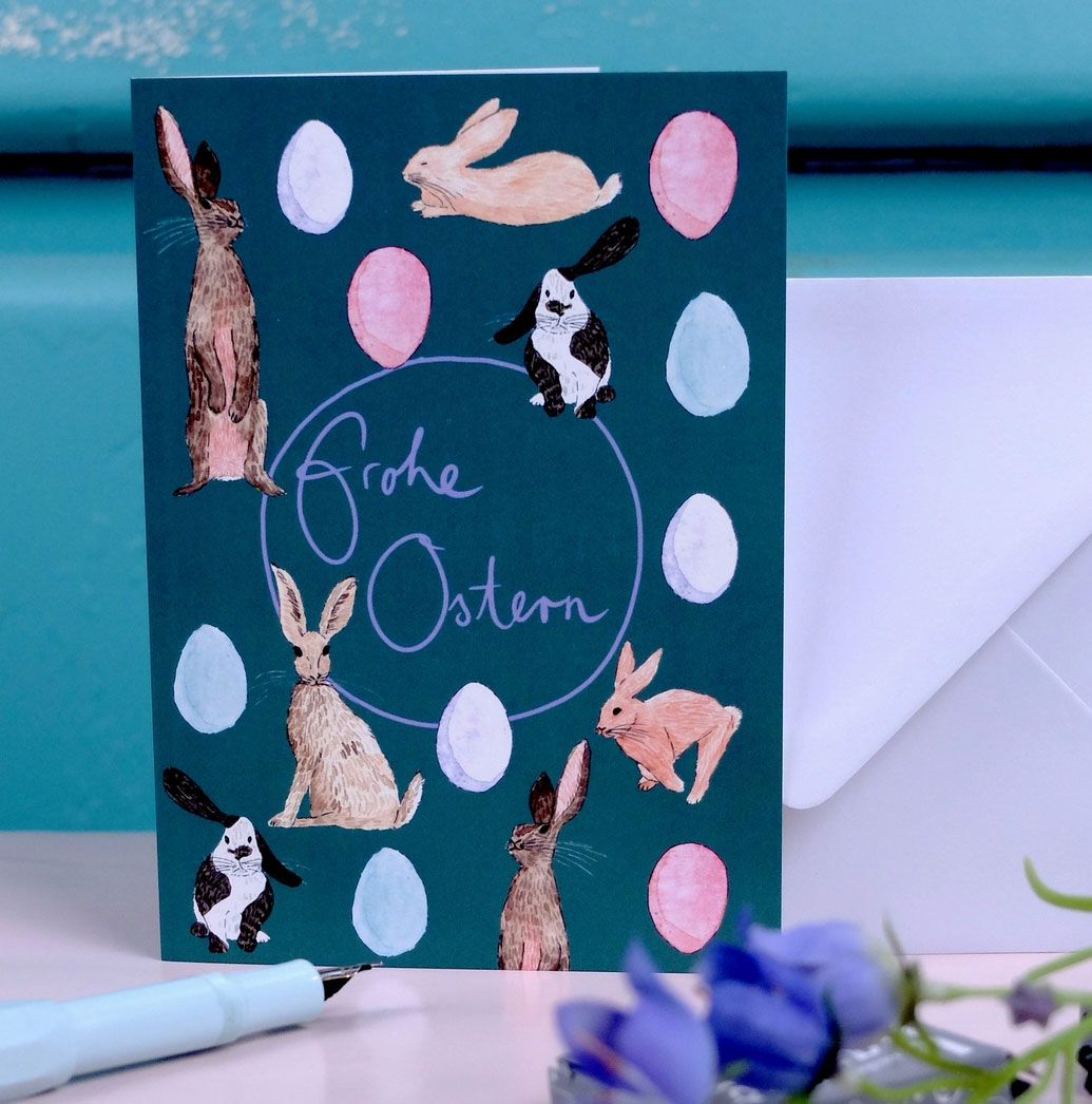 Grußkarte OSTERN "Osterhasen"  von Wonder Of Today  