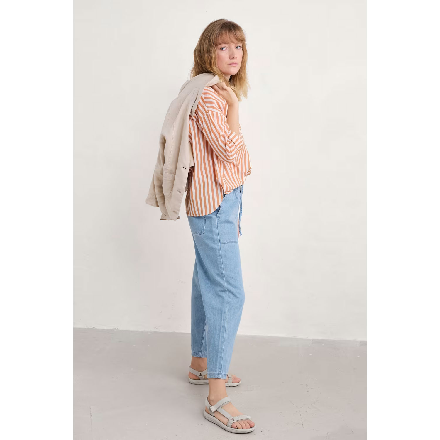 % SEASALT CORNWALL Eyebright Longline Shirt in GOTS-Certified Organic Cotton %