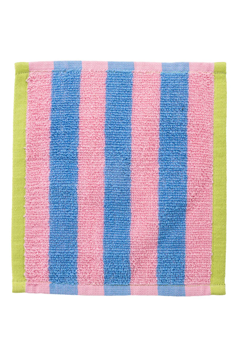 Frottee Abwaschtuch STRIPES Blau/Rosa, ZESTLINE GOTS Organic , ca. 22 x 22 cm  