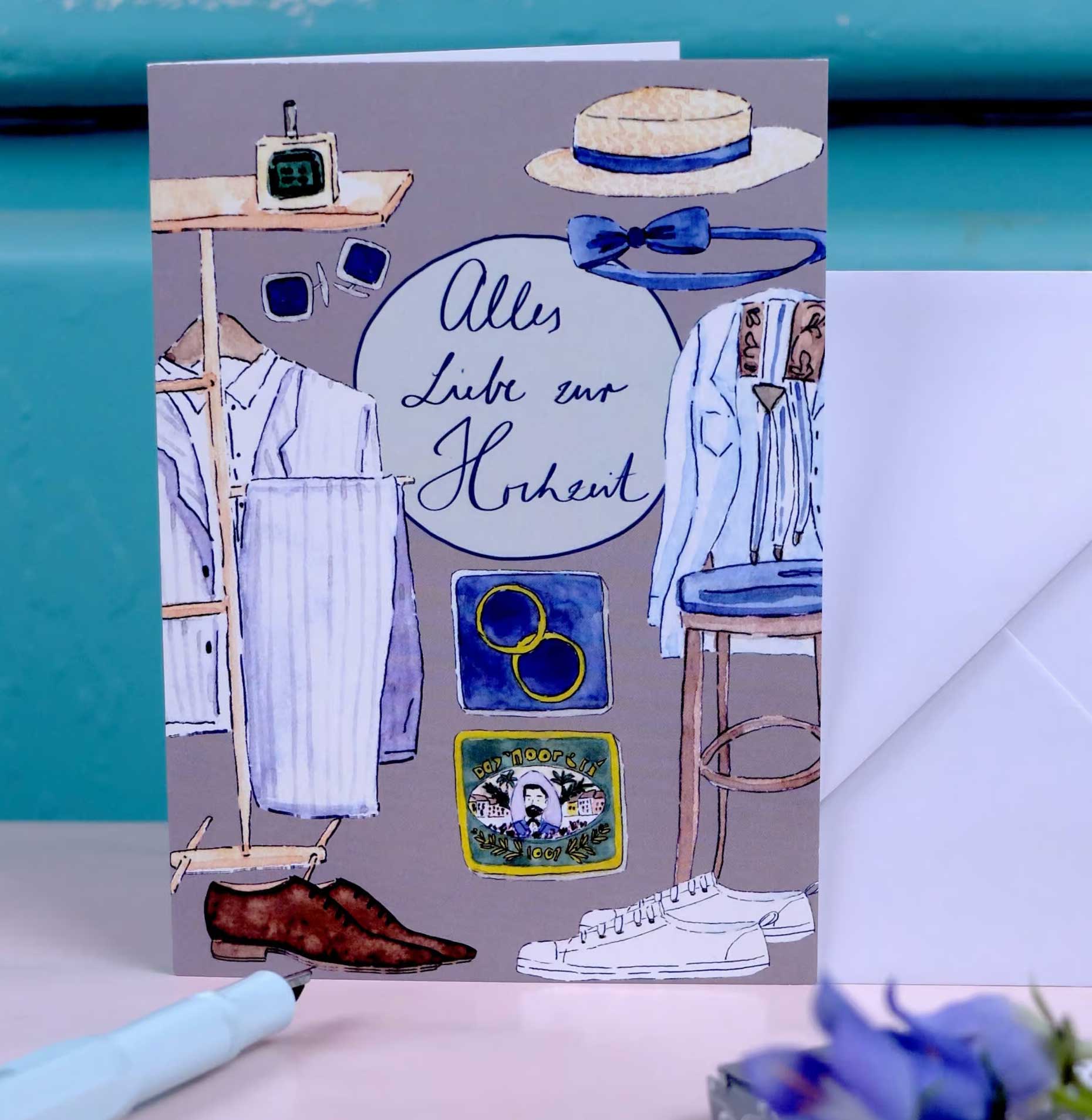 Hochzeitskarte 2 Boys Wedding von Wonder Of Today