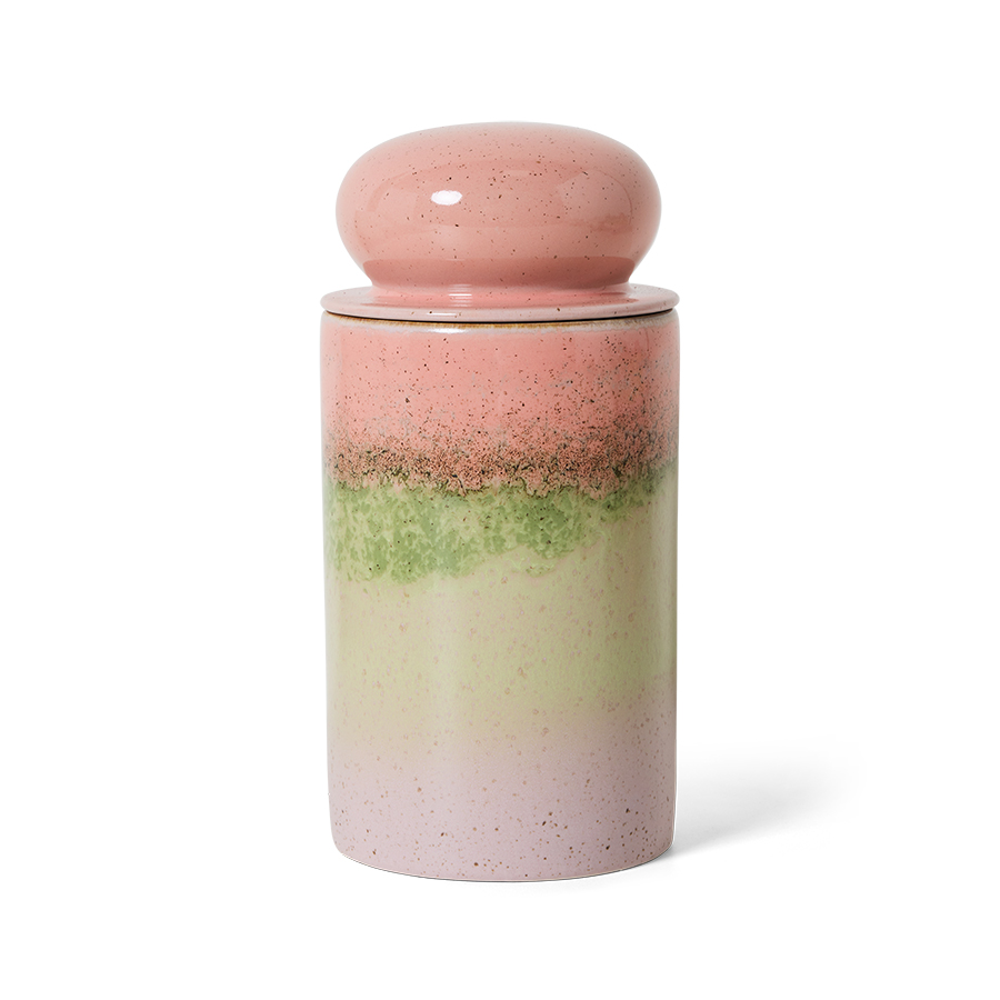 HKliving 70's Vorratsdose GLAZE, storage jar, D. 11 cm, Höhe 22,5 cm