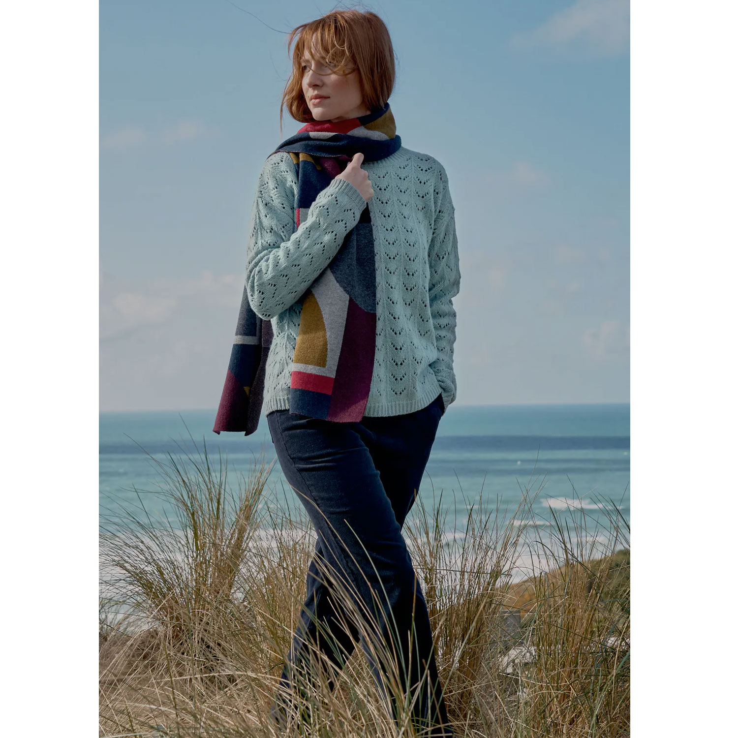 SEASALT Pullover Heather Path Jumper/ Petrol Celadon SEASALT Pullover Heather Path Jumper/ Petrol Celadon