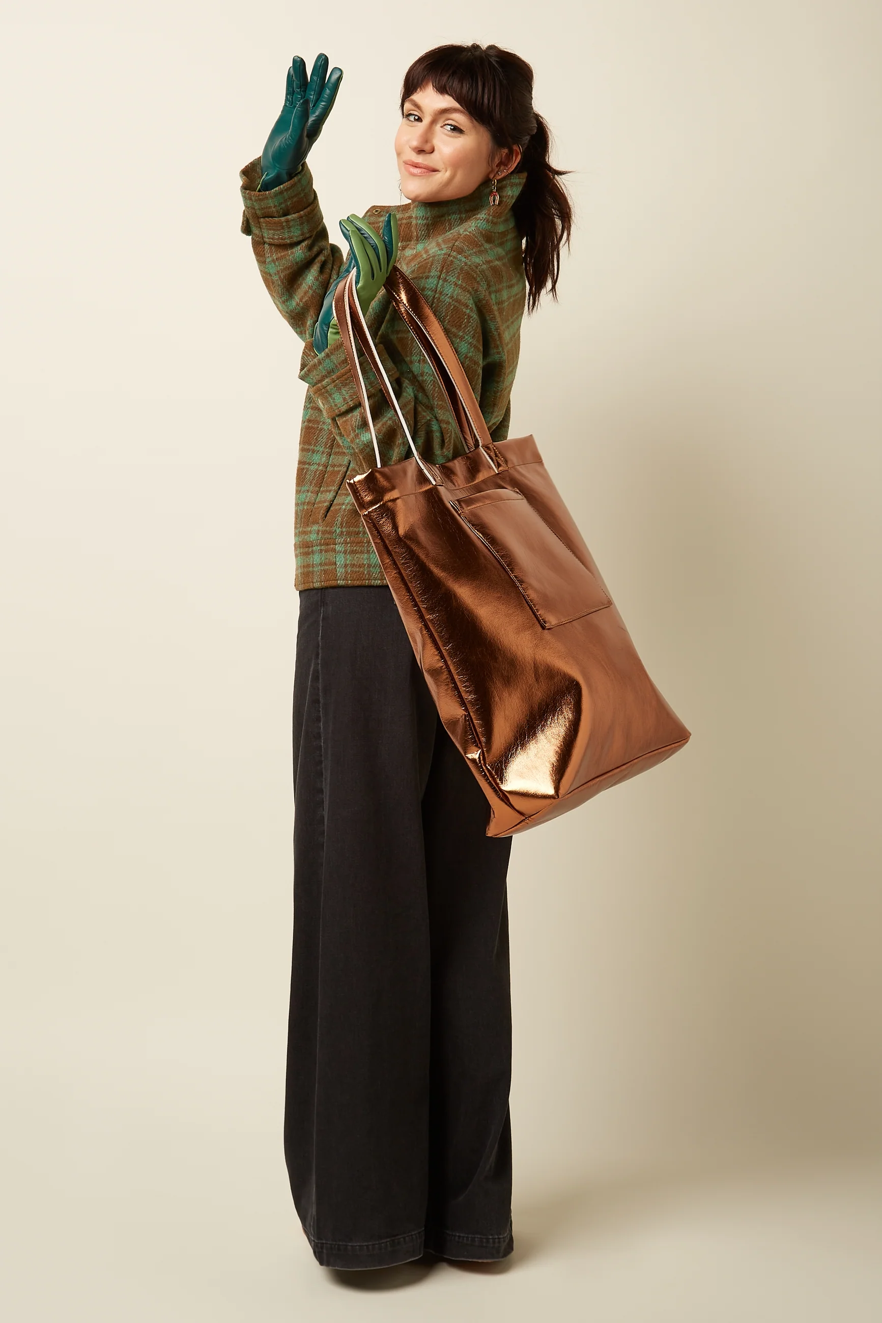 % King Louie Handschuhe Leder, Leather Gloves, Farbe:  Pine Green - Gloves 