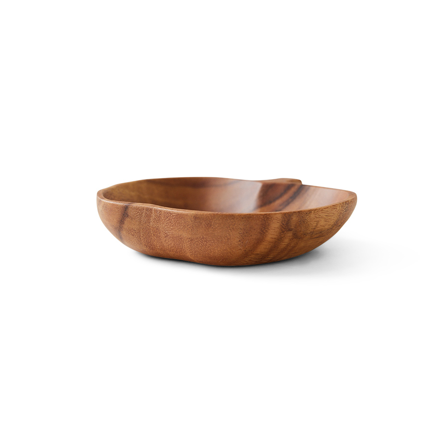HKliving Holzschale Acacia apple bowl, D. ca. 14 cm , Apfel Schale Holz