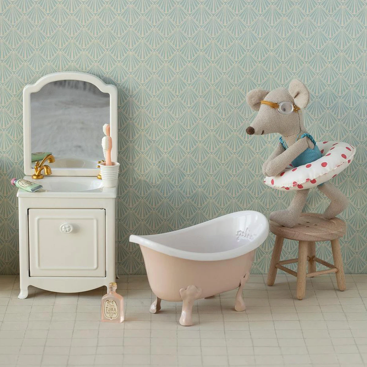Maileg Badewanne, Maus – Rosa