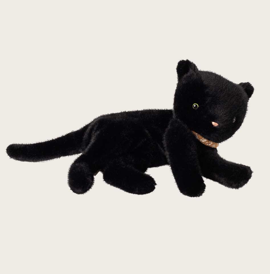 Maileg Schlafende Kätzchen Plüsch, Medium - Schwarz, ca. 37 cm
