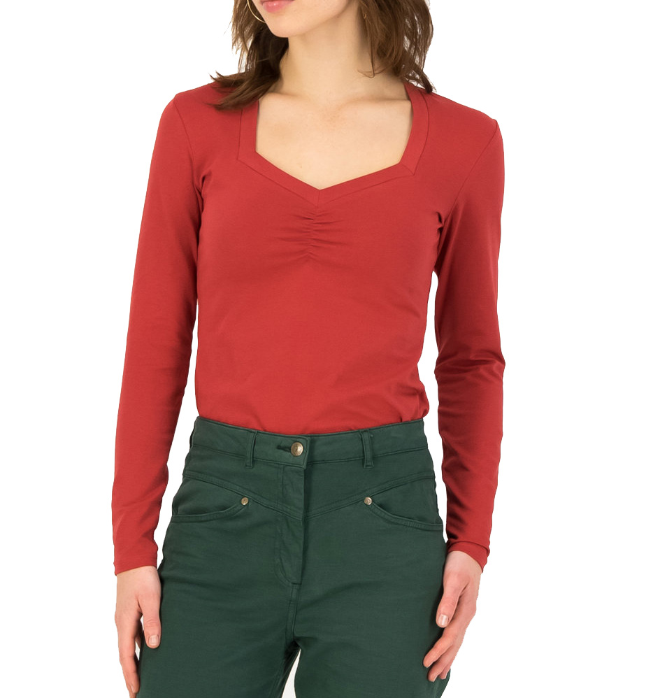  Blutsgeschwister Longsleeve glowing heart, sweet cherry , Farbe rot