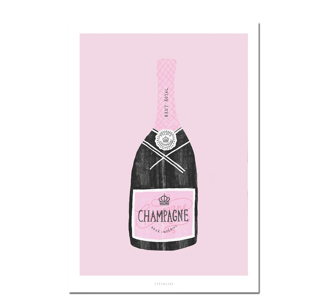 Typealive Postkarte "Champagne" 