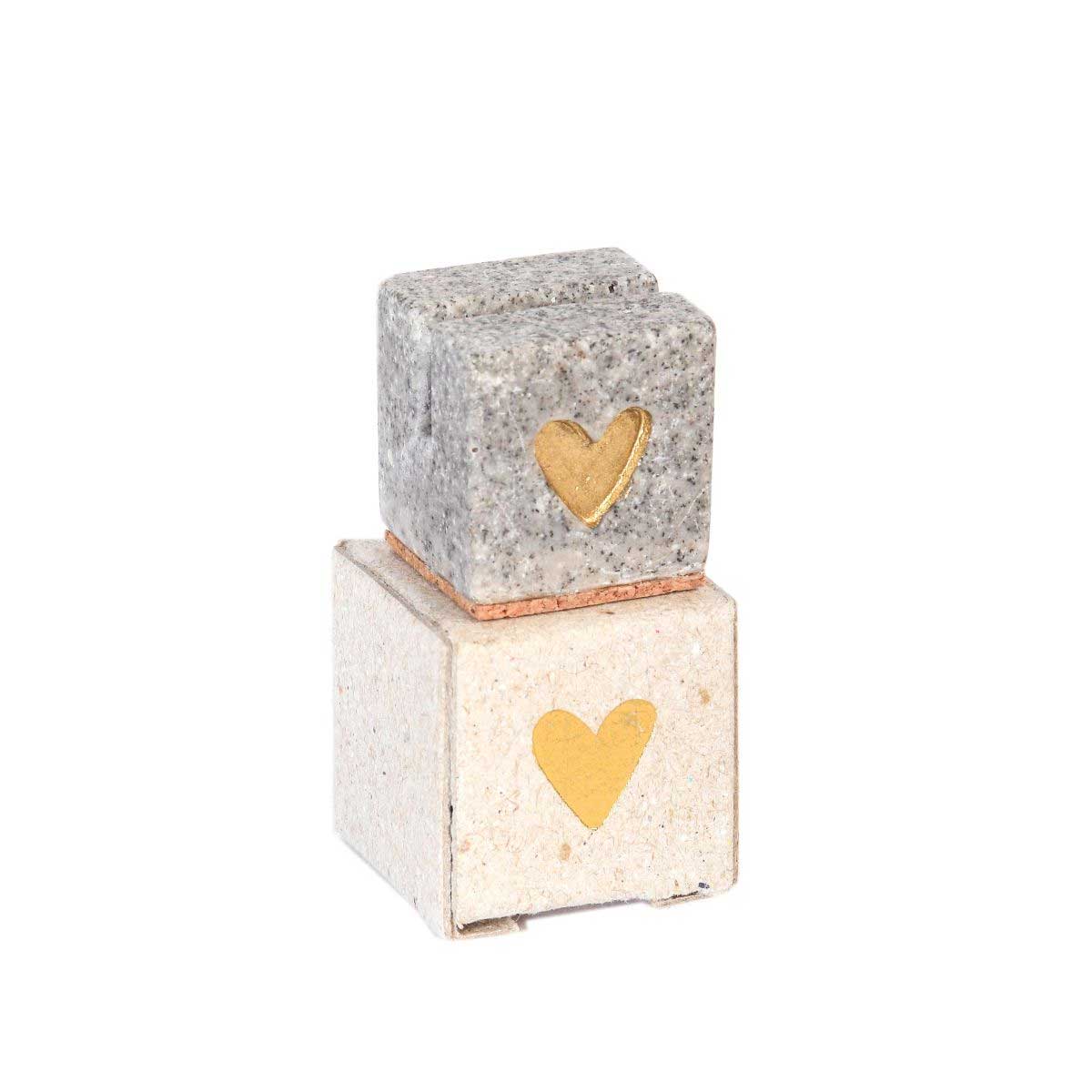 Good old friends Mini Kartenhalter "Goldenes Herz" , ca. 2,3 x 2,3 cm 