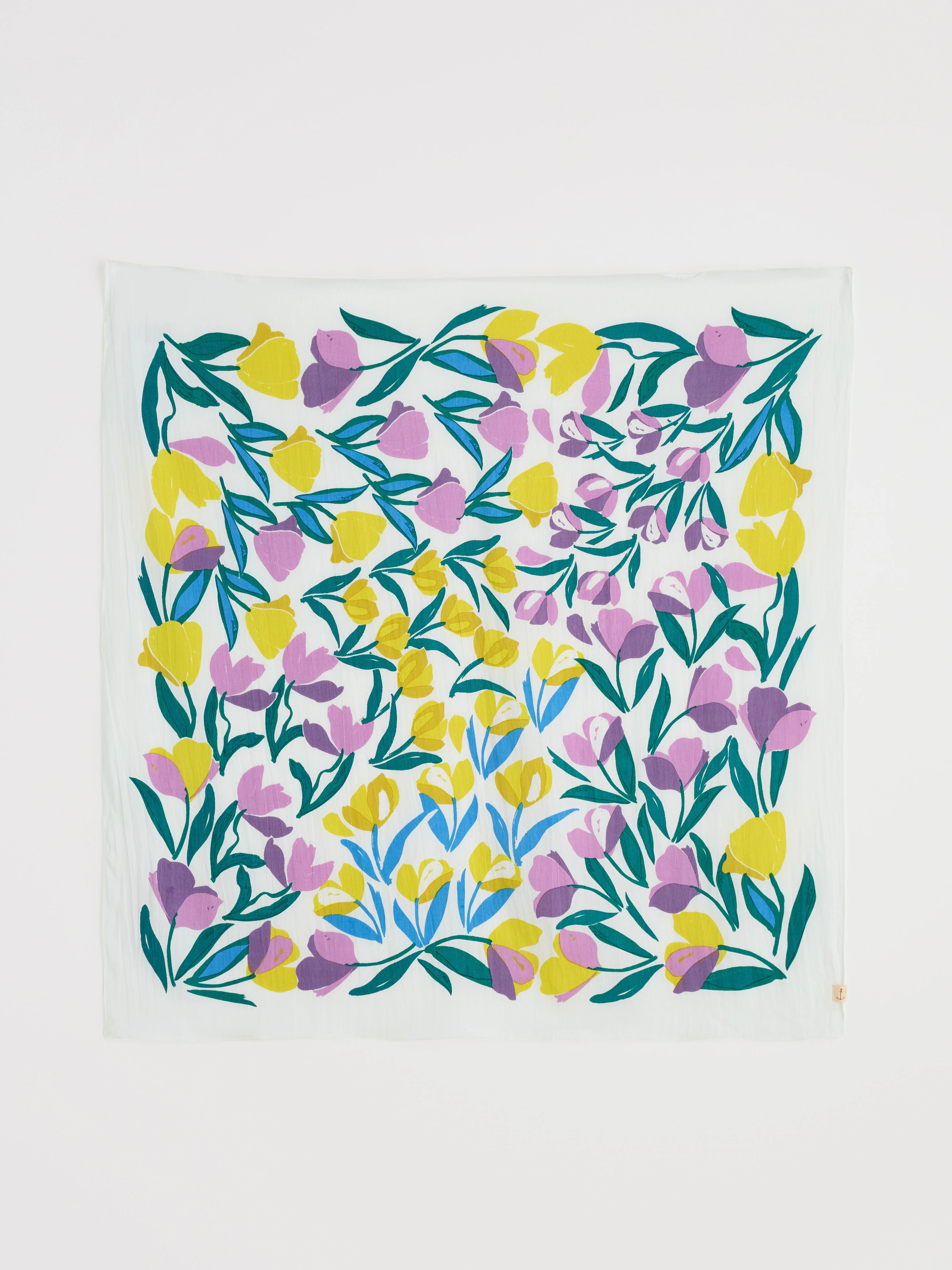 SEASALT CORNWALL Halstuch May Garland Square, Collaged Tulips Border Chalk