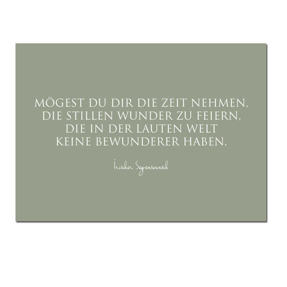 Wunderwort Postkarte "Mögest Du Dir die Zeit nehmen…"