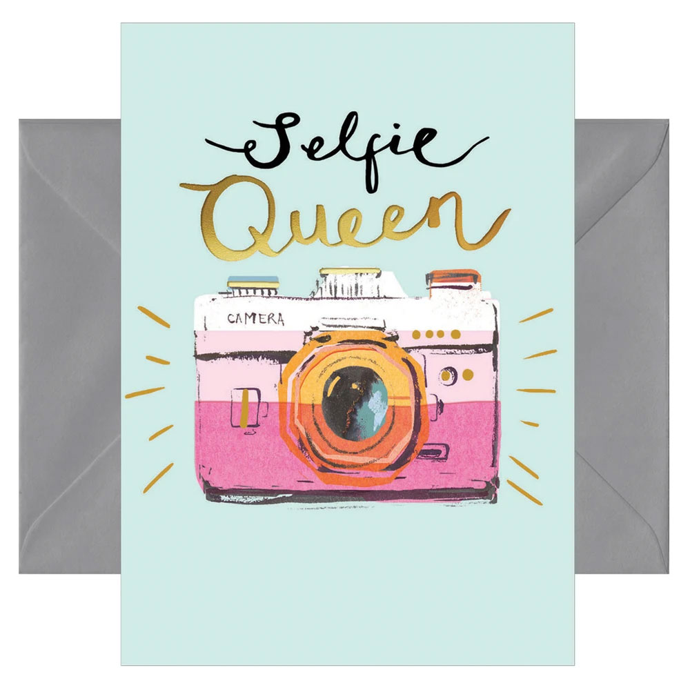 Doppelkarte mit Umschlag "Selfie Queen" Doppelkarte mit Umschlag "Selfie Queen"