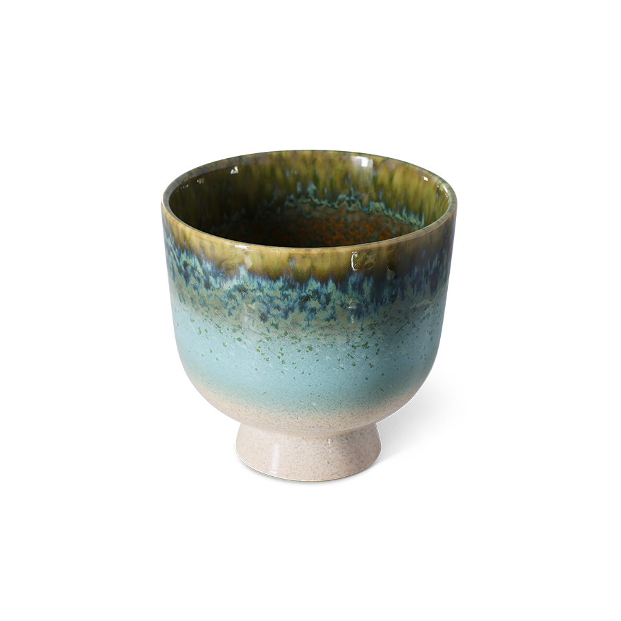 HKliving Retro flower pot lagoon,  ca. 20 cm