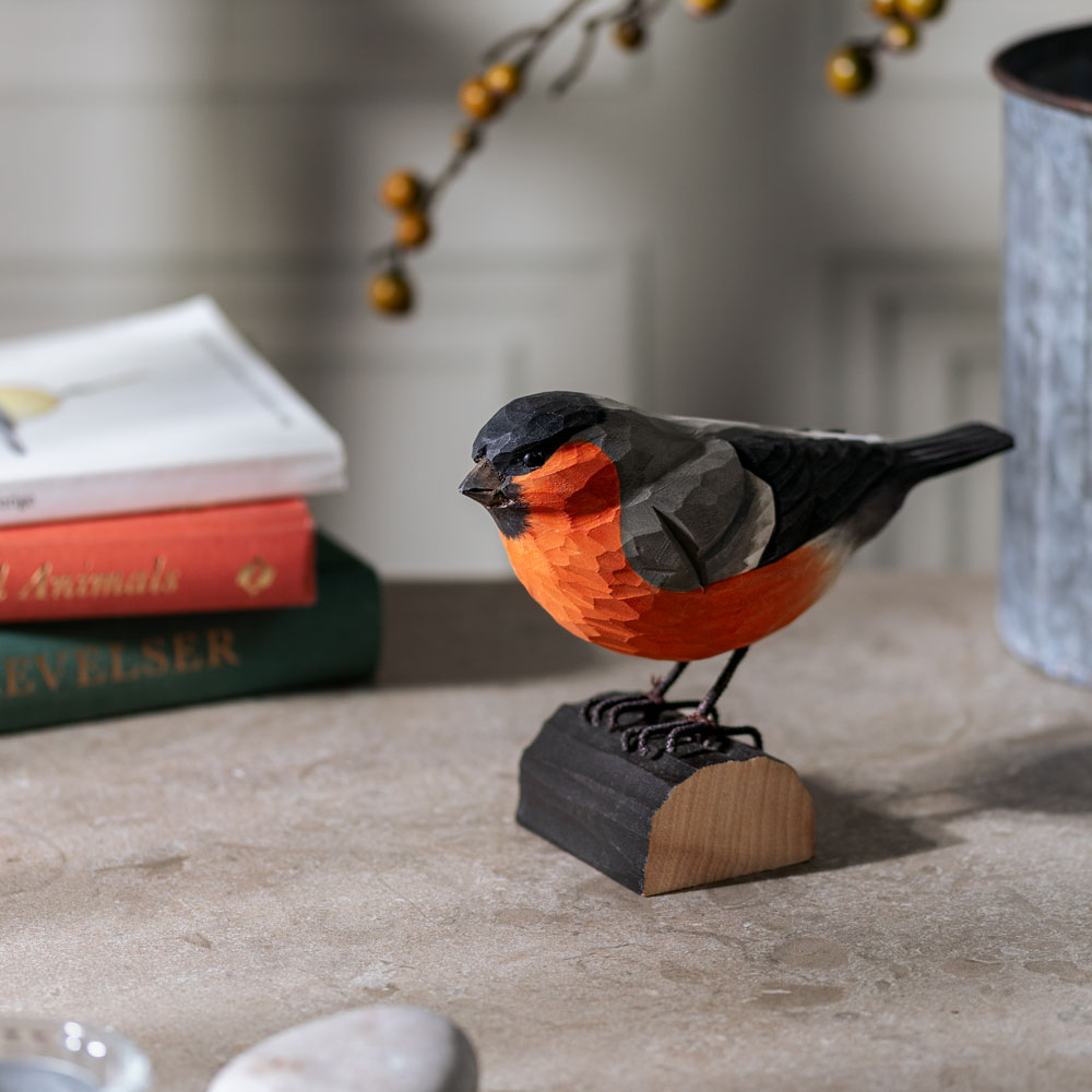 Vogel Dompfaff Lindenholz handgeschnitzt DecoBird