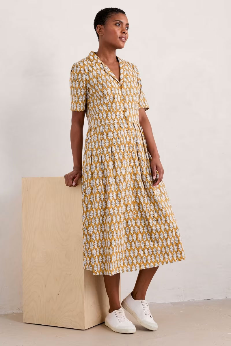 & SEASALT CORNWALL Kleid Charlotte Dress, Brushed Leaf Dark Sienna, % ...ein Kleid wie aus der Provence :-)