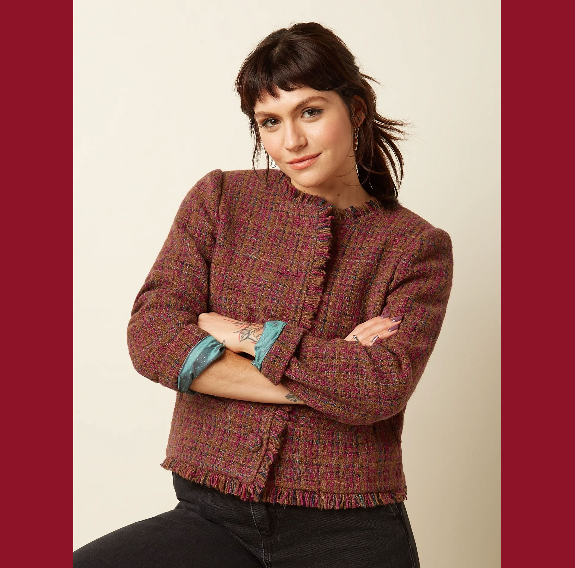 % King Louie Jacke Elara Jacket Pisaro, Farbe Wild Fuchsia - Pisaro
