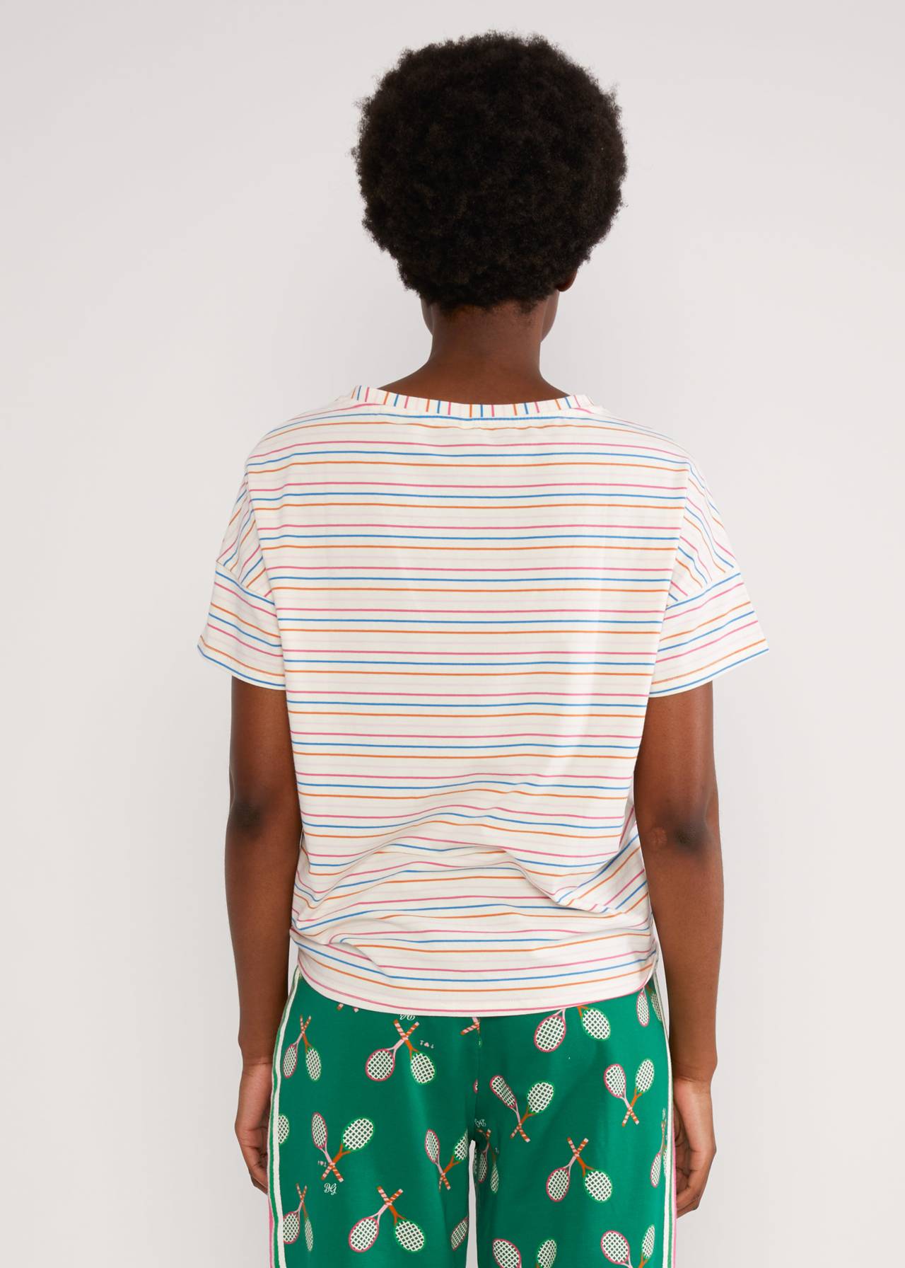 Blutsgeschwister  T-Shirt The Generous One, Farbe: petite rainbow stripes