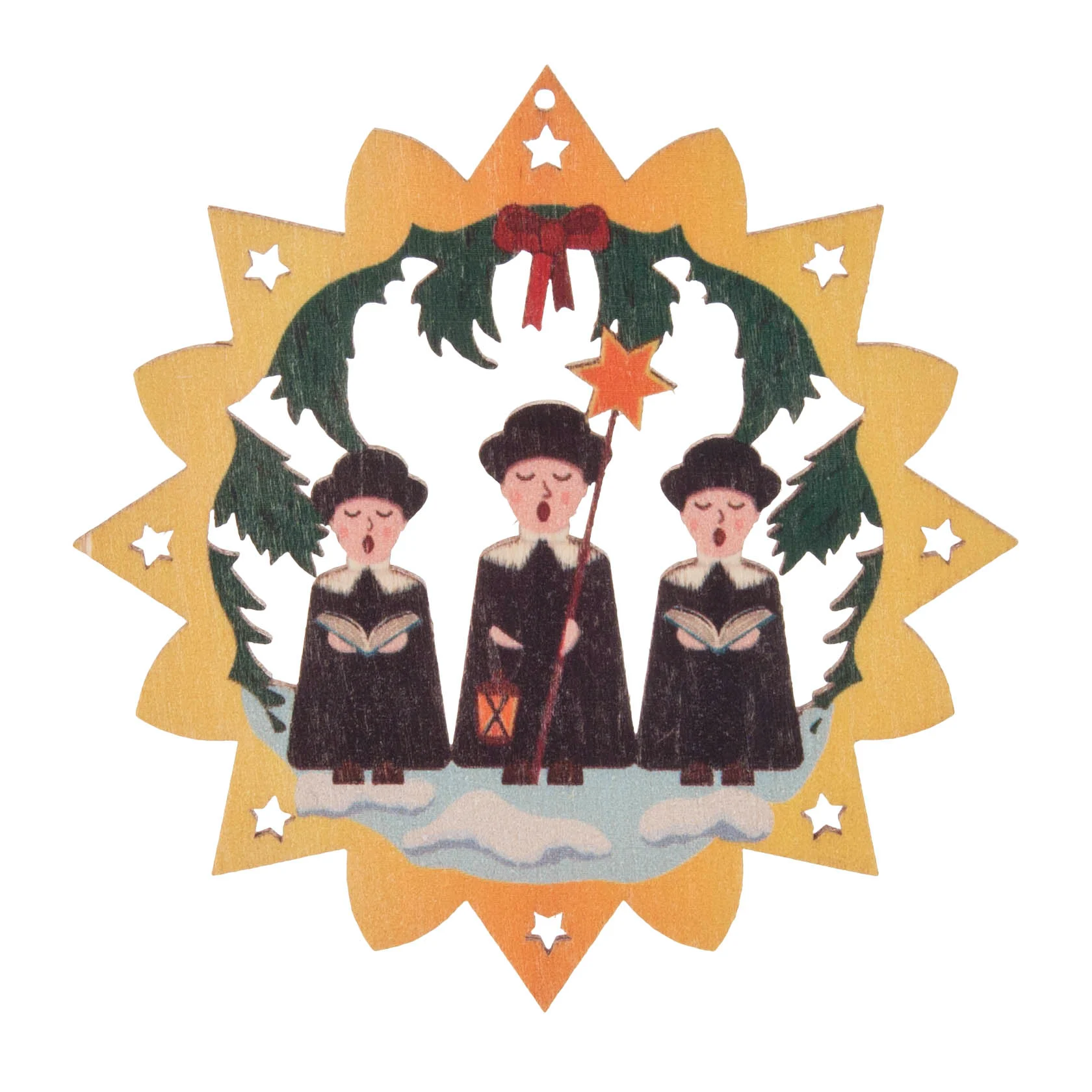 Erzgebirge Anhänger/Behang Kurrende bunt, D.ca. 6 cm , pro Stück  