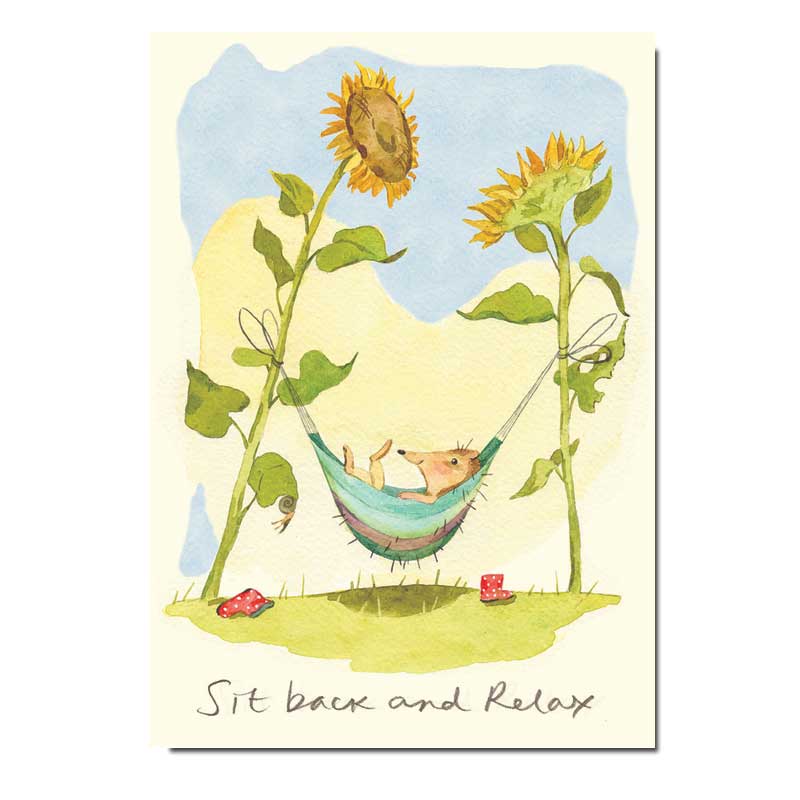 Two Bad Mice Doppelkarte "Sit Back and Relax " von  Anna Shuttlewood