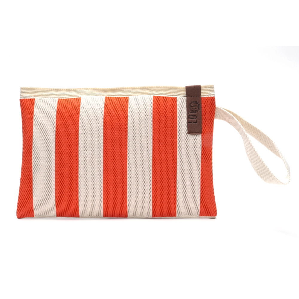 LOT83 Tasche Billie 38,  ca.  20 x 27 cm Streifen creme-orange