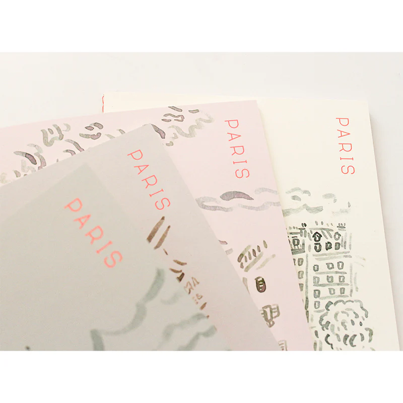 Schreibheft Carnet de Voyage, Paris Eiffel Pink/ L'après-midi, A5, 48 Seiten