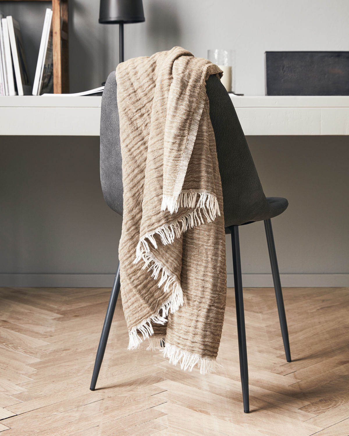 % House doctor Decke, Alice, Dunkles Olivgrün,  l: 200 cm, w: 140 cm