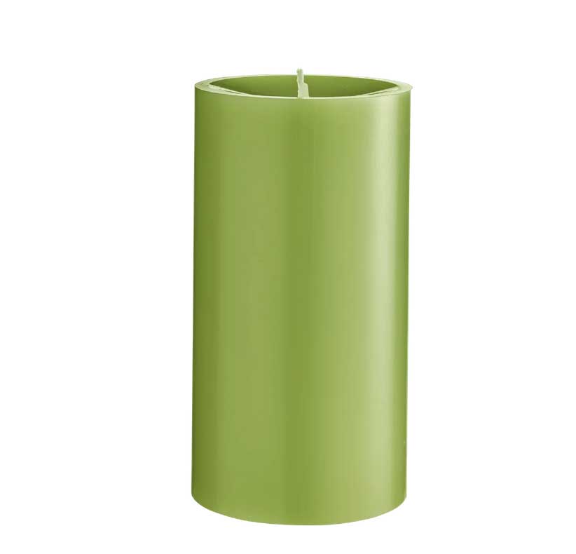Engels Kerzen, Gegossene Stumpenkerze, D. 8 cm x 15 cm, Farbe: Limette