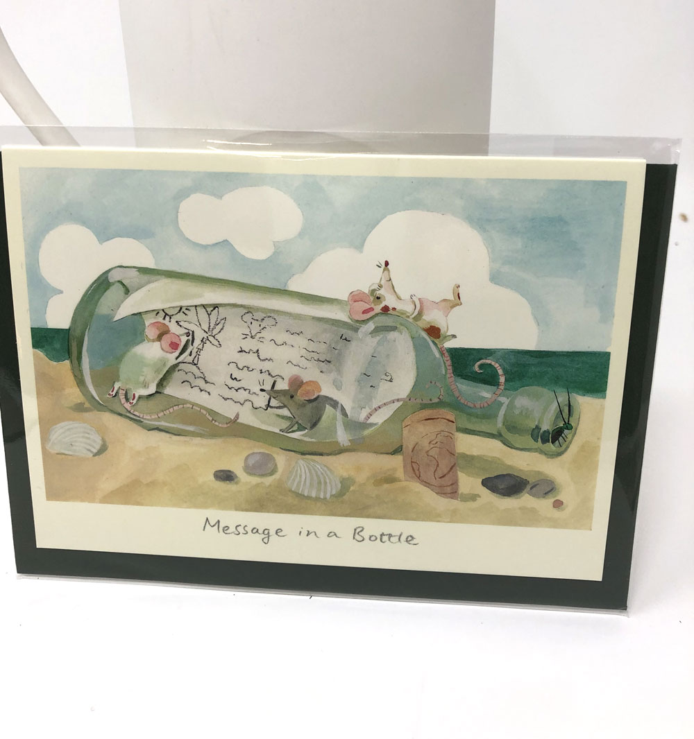 Two Bad Mice Doppelkarte "Message in a Bottle" von Two Bad Mice aus England, Maus, Mäuse