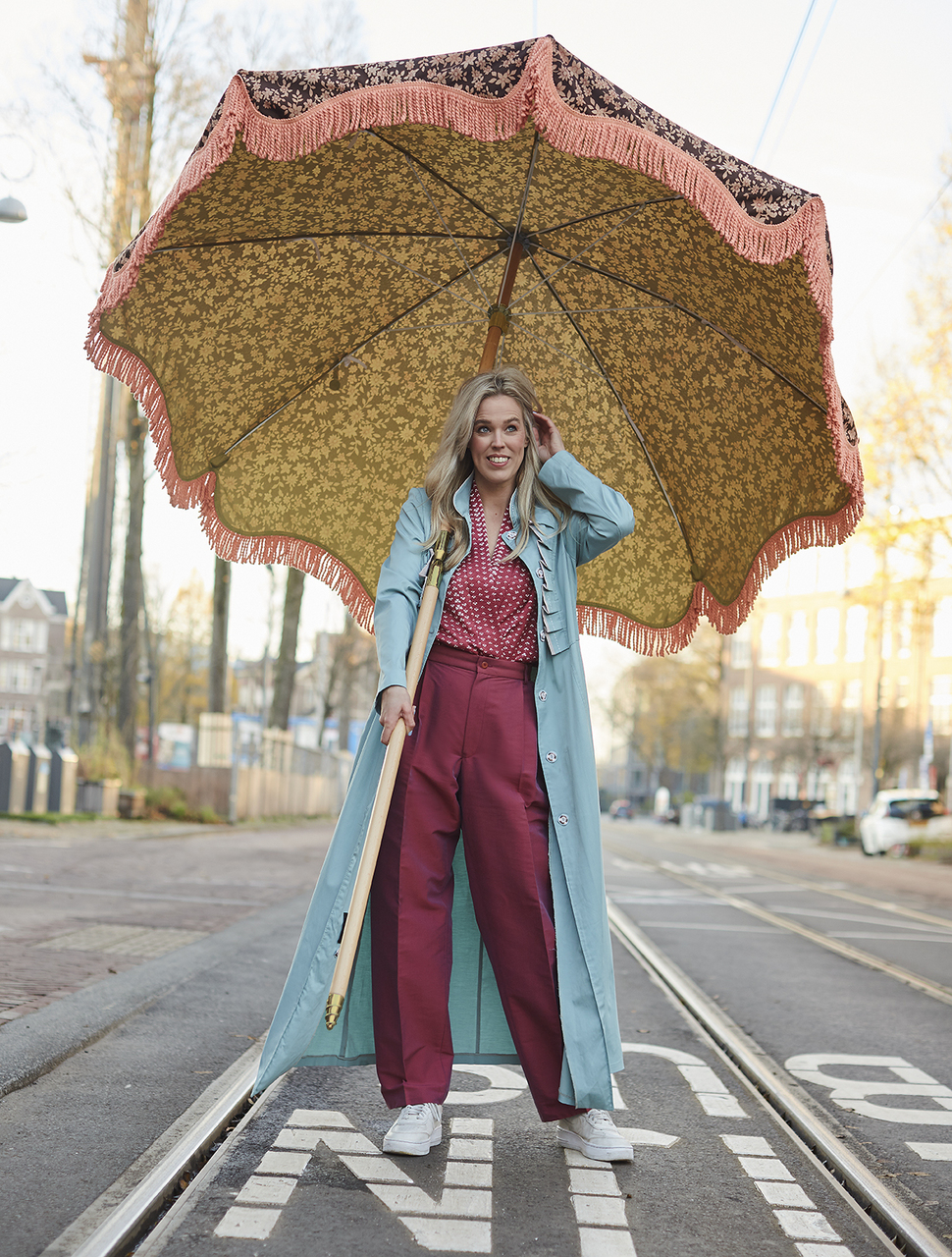 DORIS for HKLIVING: beach umbrella vintage floral, Sonnenschirm DORIS for HKLIVING: beach umbrella vintage floral, Sonnenschirm