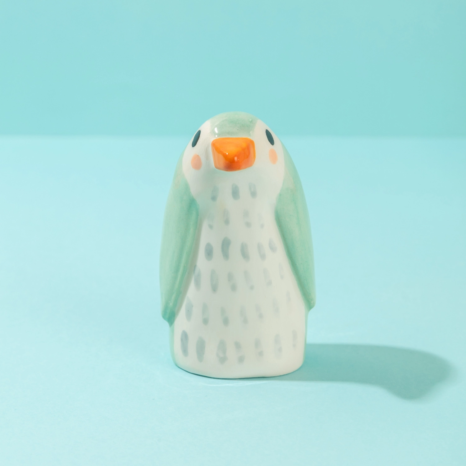 Ana Seixas Mama-Pinguin Minze aus Portugal, Keramik ca. 585 cm, Handgefertigt    