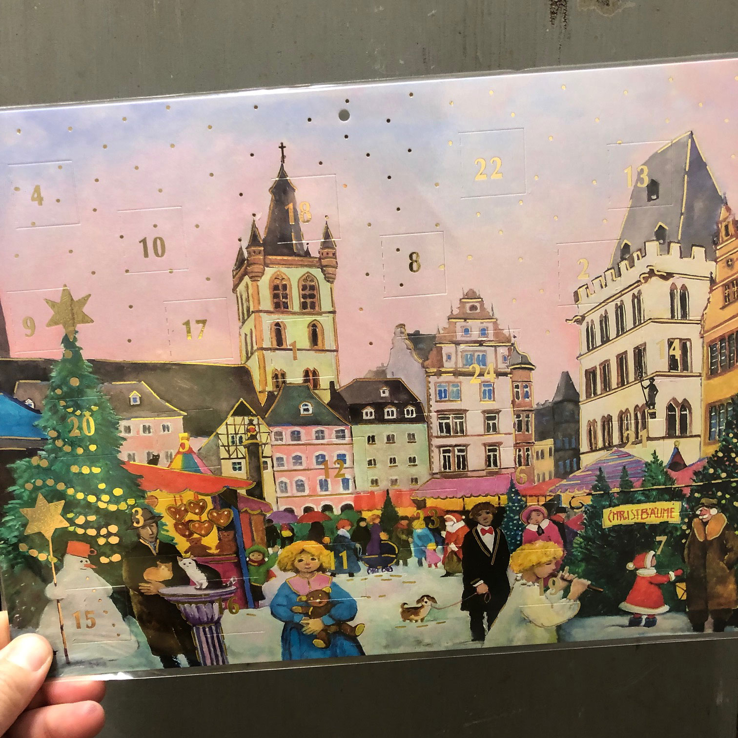 Adventskalender Trier, Weihnachten am Hauptmarkt, A4, Papier  von Renate Koblinger