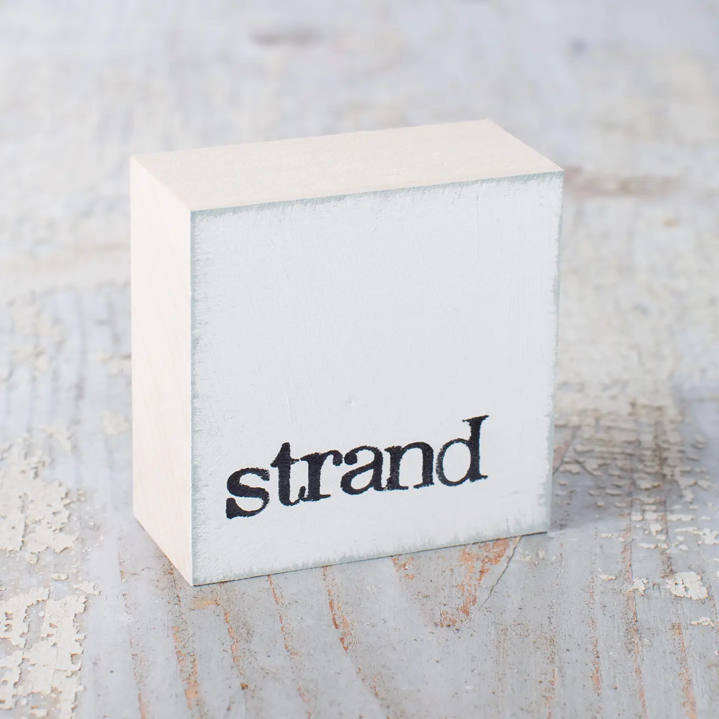 Textplatte "strand" weiß von iopla , 6 x 6 cm