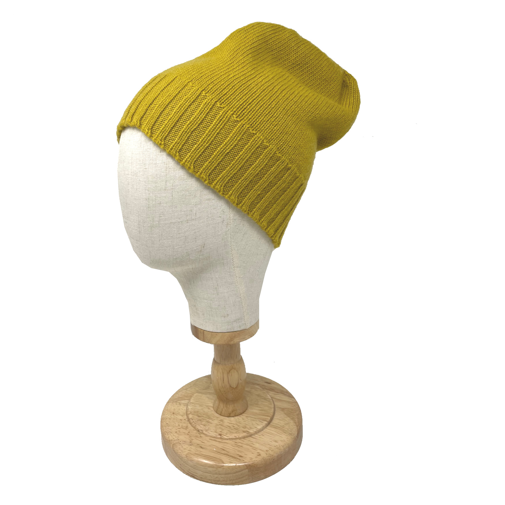 McKernan Mütze "CHUNKY TULIP HAT" mustard, Wollmütze, 100% Wolle, Beanie oder mit Umschlag 