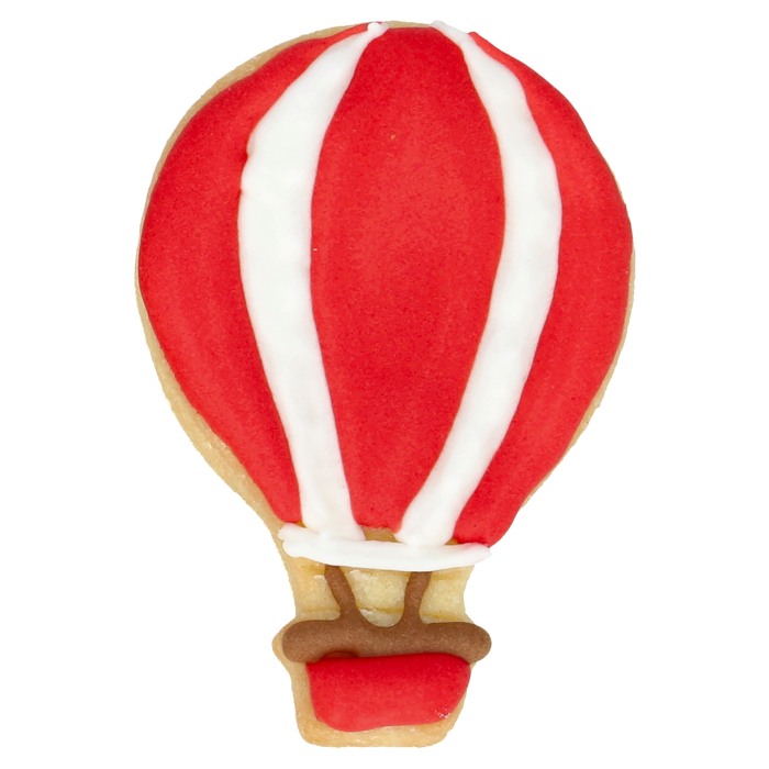 Ausstecherle Heissluftballon 6,5 cm, Edelstahl von Birkmann, mit Innenprägung, Prägeausstecher, Ausstechform    