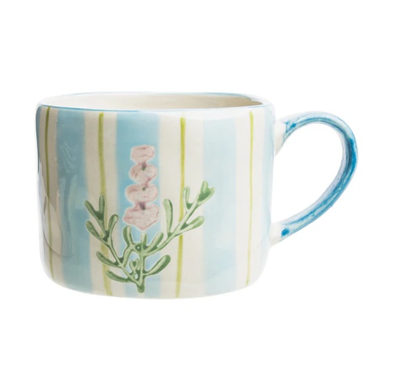 Tasse Blümchen blau, 300 ml, Keramik   