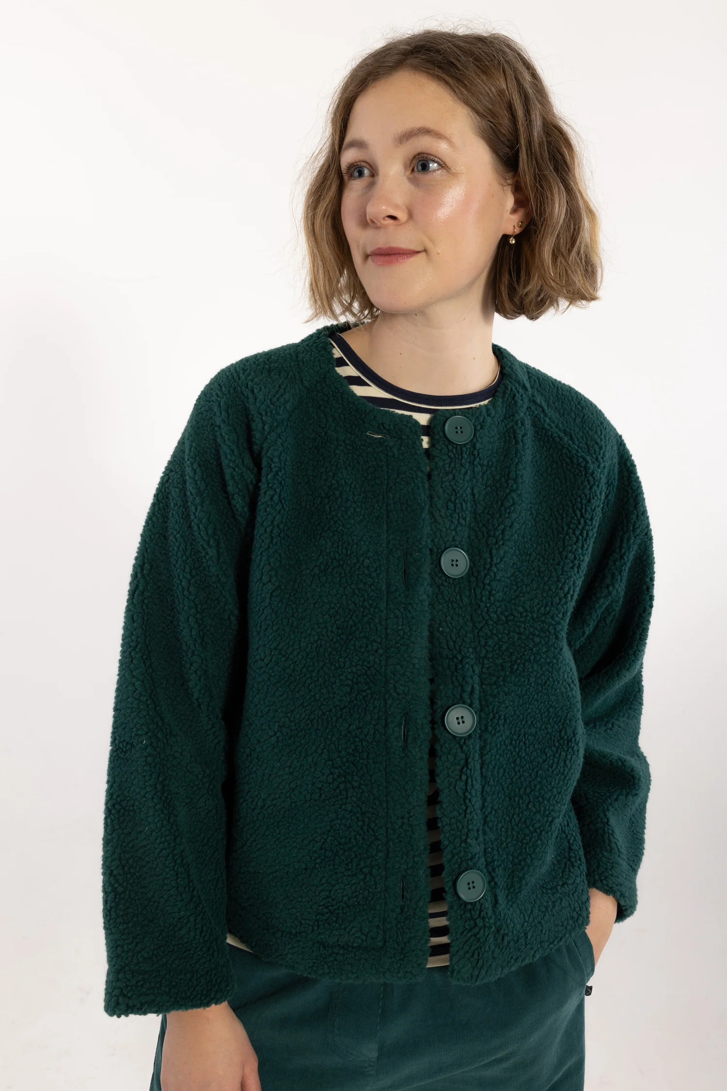Danefae Danepoodle Fleece Jacket Canard, Teddy Jacke dunkelgrün