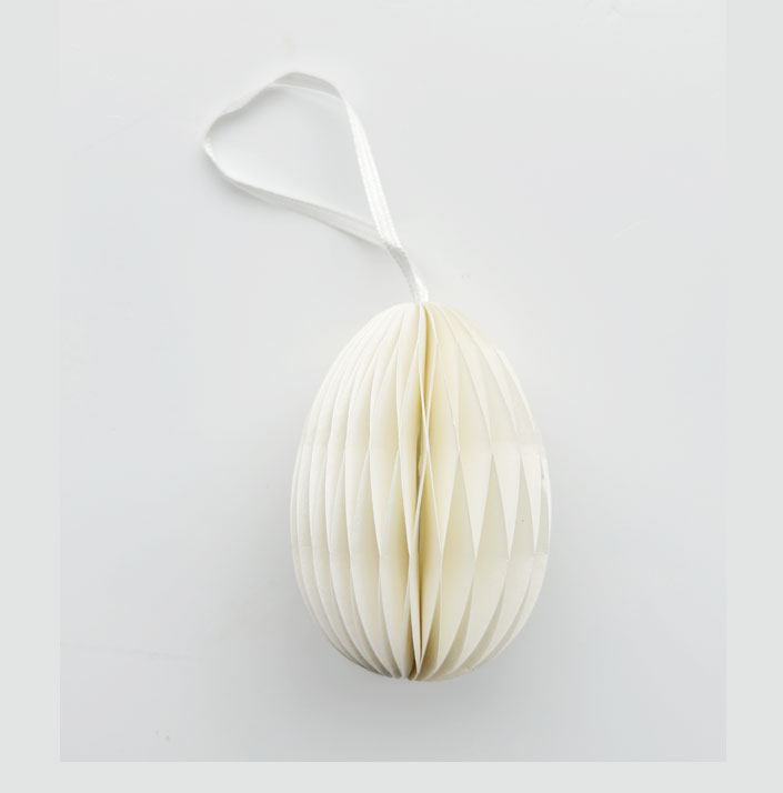 % Ei-Anhänger Papier weiß, ca. 7 cm , pro Stück 