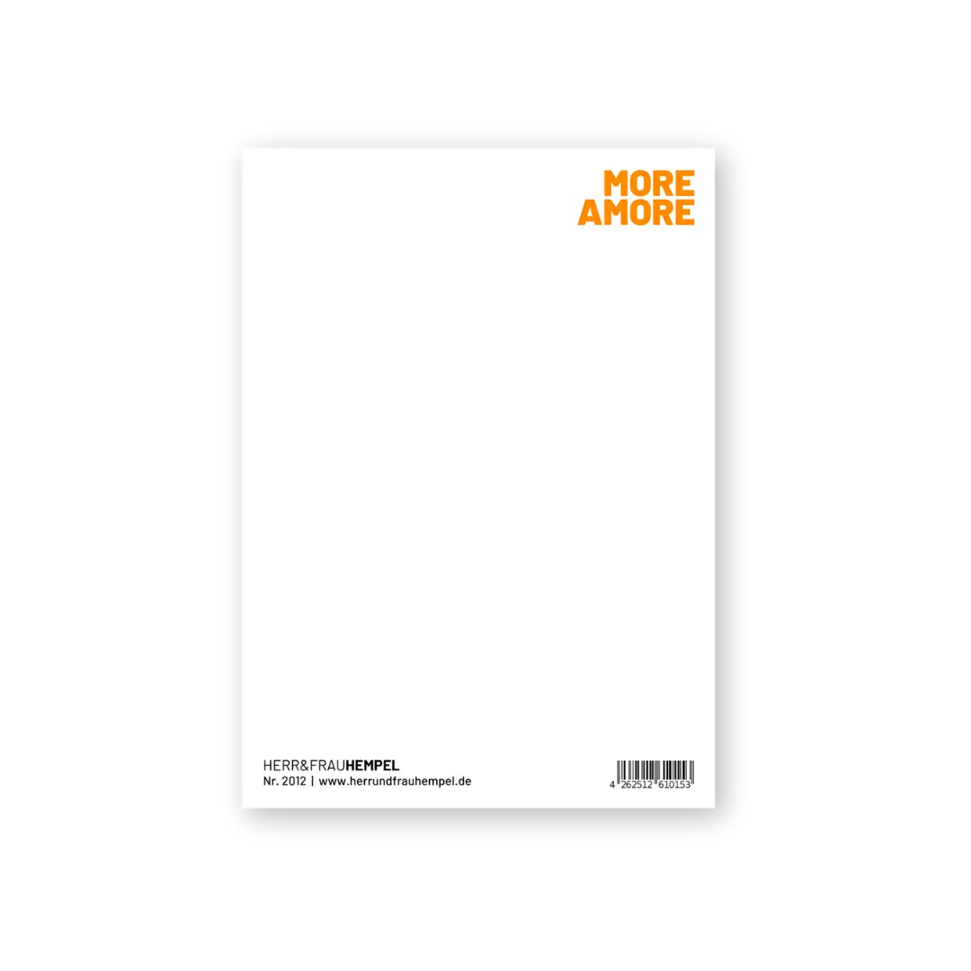 Postkarte AMORE, Holzschliffpappe von HERR&FRAUHEMPEL