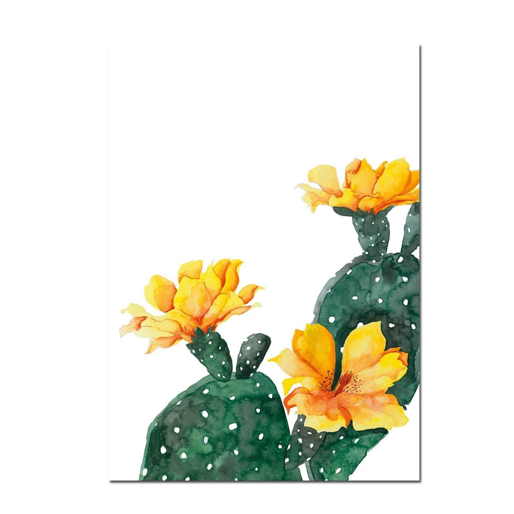 Leo la Douce Postkarte – YELLOW CACTUS FLOWER, Kaktus Blüte